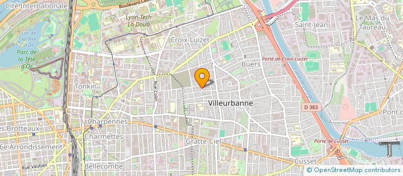 localisation de l'entreprise MONSIEUR JEAN GUILLEMAUD  VILLEURBANNE