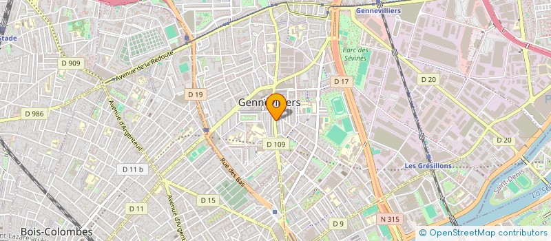 localisation de l'entreprise MONSIEUR JEAN GUILLET à GENNEVILLIERS