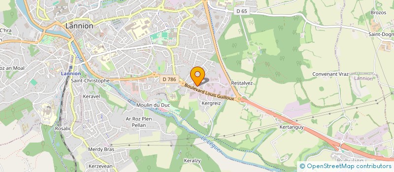 localisation de l'entreprise MONSIEUR JEAN GUILLOU  LANNION