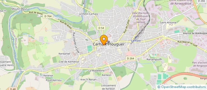 localisation de l'entreprise MONSIEUR JEAN GUILLOUX à CARHAIX-PLOUGUER
