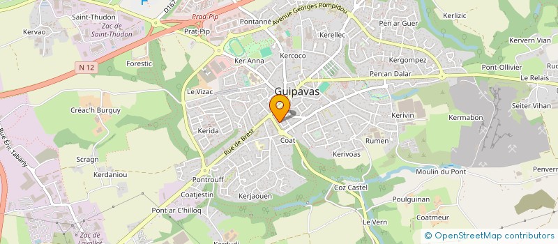 localisation de l'entreprise MONSIEUR JEAN HALLEGOUET  GUIPAVAS