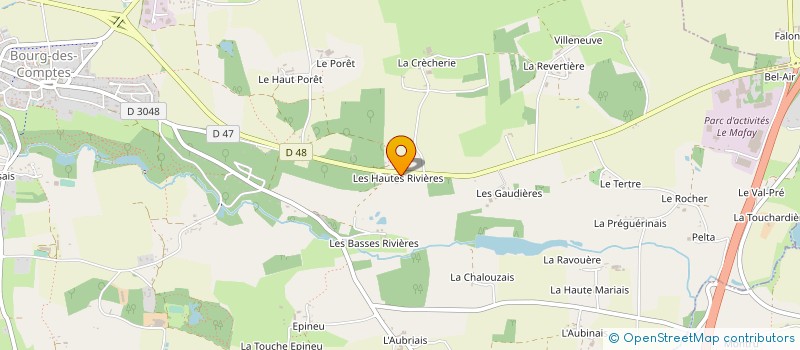 localisation de l'entreprise MONSIEUR JEAN HAMON  BOURG-DES-COMPTES