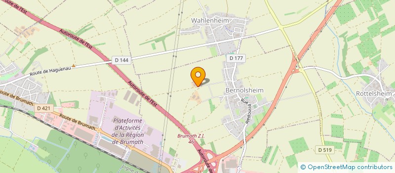 localisation de l'entreprise MONSIEUR JEAN HARTMANN  BERNOLSHEIM