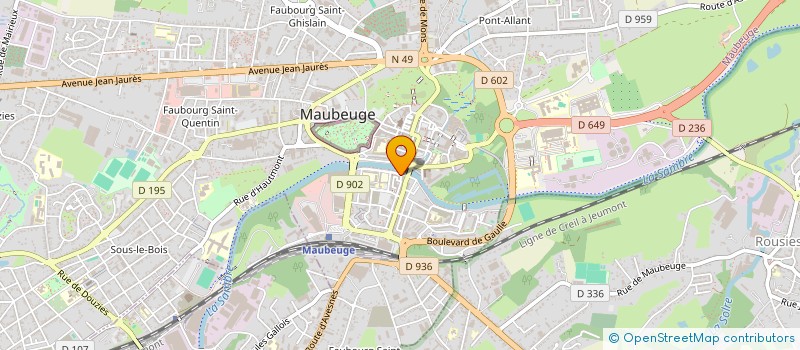 localisation de l'entreprise MONSIEUR JEAN HAUMONT à MAUBEUGE