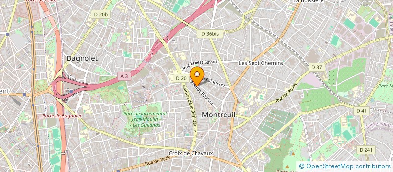 localisation de l'entreprise MONSIEUR JEAN HAUVEL à MONTREUIL