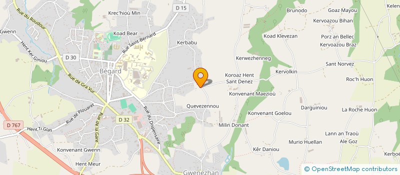 localisation de l'entreprise MONSIEUR JEAN HENRY  BEGARD