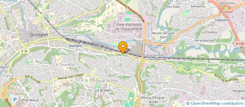 localisation de l'entreprise MONSIEUR JEAN HENSLEY RABAILLE à QUIMPER
