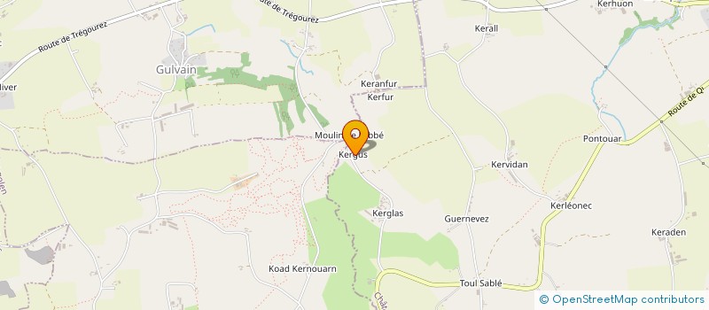 localisation de l'entreprise MONSIEUR JEAN HERRY  TREGOUREZ