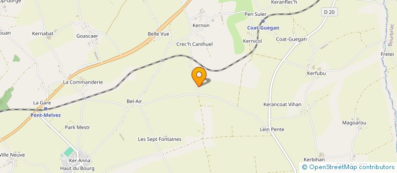 localisation de l'entreprise MONSIEUR JEAN HERVE à BOURBRIAC