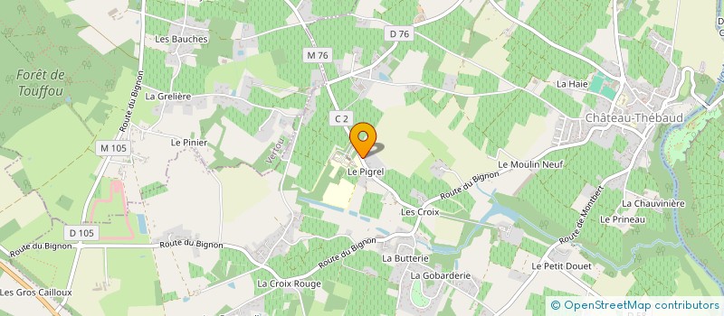 localisation de l'entreprise MONSIEUR JEAN HERVOUET  CHATEAU-THEBAUD