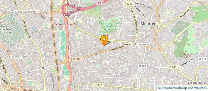 localisation de l'entreprise MONSIEUR JEAN HIDALGO à MONTREUIL