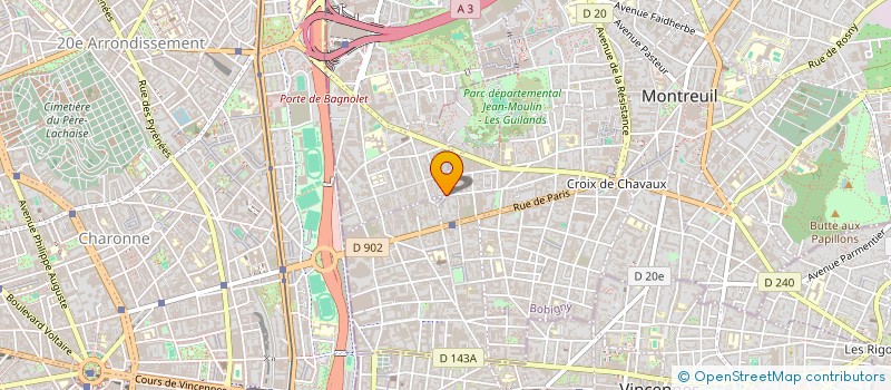 localisation de l'entreprise MONSIEUR JEAN HOARAU à BAGNOLET