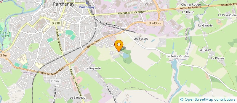 localisation de l'entreprise MONSIEUR JEAN HOARAU  PARTHENAY