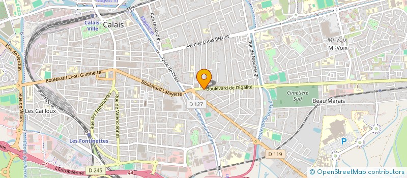 localisation de l'entreprise MONSIEUR JEAN HOCRELLE  CALAIS