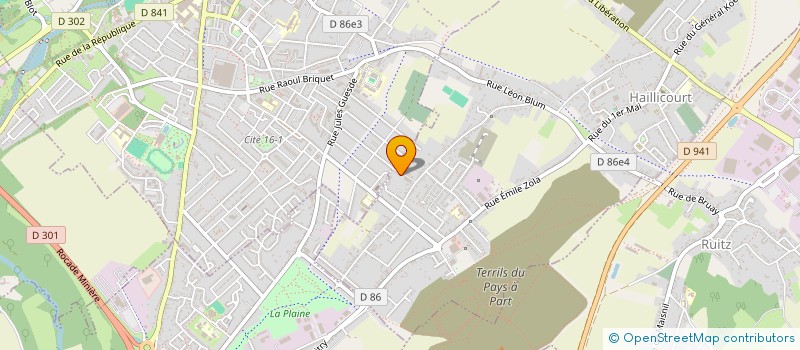 localisation de l'entreprise MONSIEUR JEAN HOJNACKI  HAILLICOURT