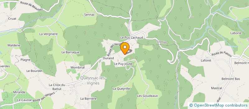 localisation de l'entreprise MONSIEUR JEAN HOSPITAL  QUEYSSAC-LES-VIGNES