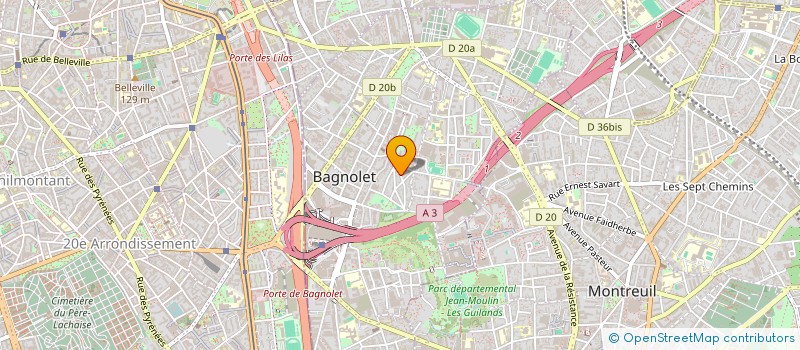 localisation de l'entreprise MONSIEUR JEAN HOUZARD à BAGNOLET