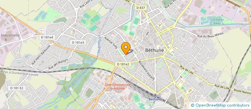 localisation de l'entreprise MONSIEUR JEAN HU à BETHUNE