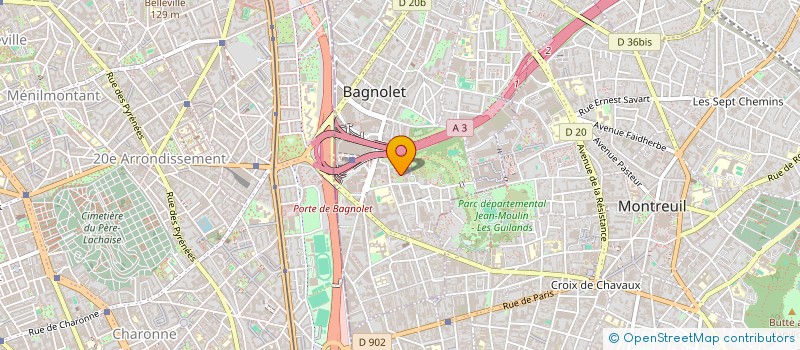 localisation de l'entreprise MONSIEUR JEAN HUCHER à BAGNOLET