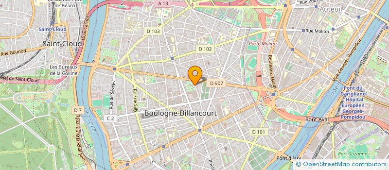 localisation de l'entreprise MONSIEUR JEAN HUCHEZ à BOULOGNE-BILLANCOURT