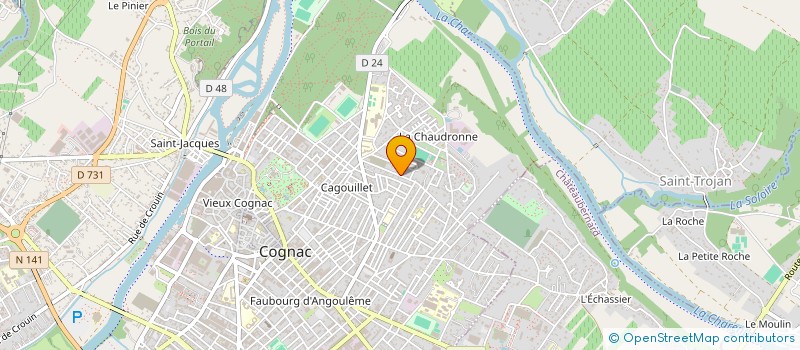 localisation de l'entreprise MONSIEUR JEAN HUDE à COGNAC