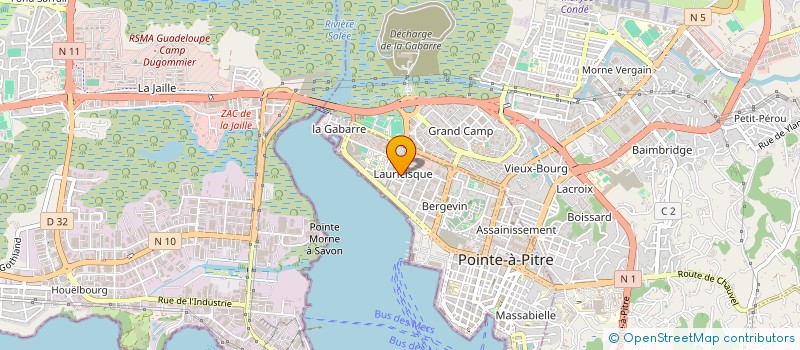 localisation de l'entreprise MONSIEUR JEAN HUGUES BONNY  POINTE-A-PITRE