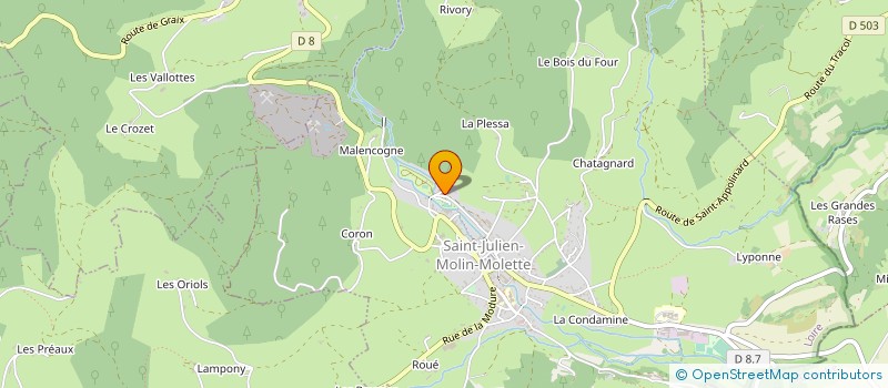 localisation de l'entreprise MONSIEUR JEAN HUGUET à SAINT-JULIEN-MOLIN-MOLETTE