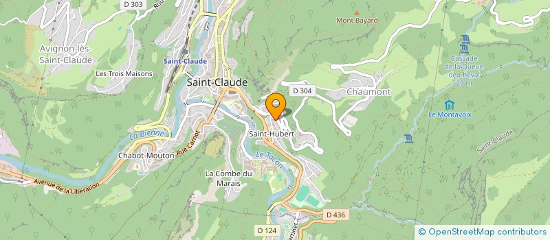 localisation de l'entreprise MONSIEUR JEAN JACQUEMIN-GUILLAUME à SAINT-CLAUDE