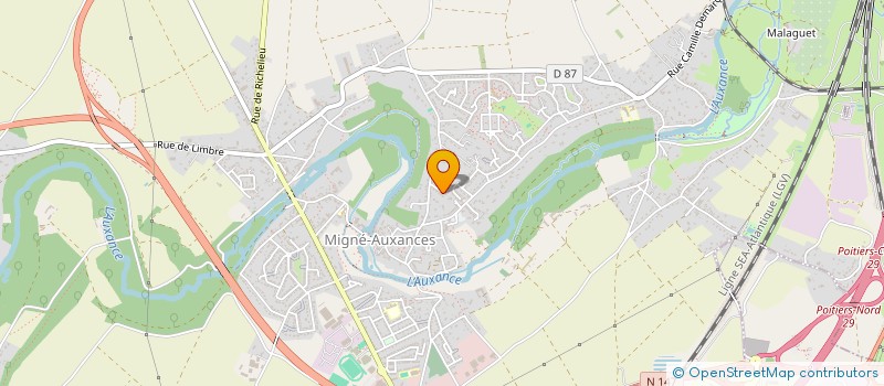 localisation de l'entreprise MONSIEUR JEAN JACQUES  MIGNE-AUXANCES