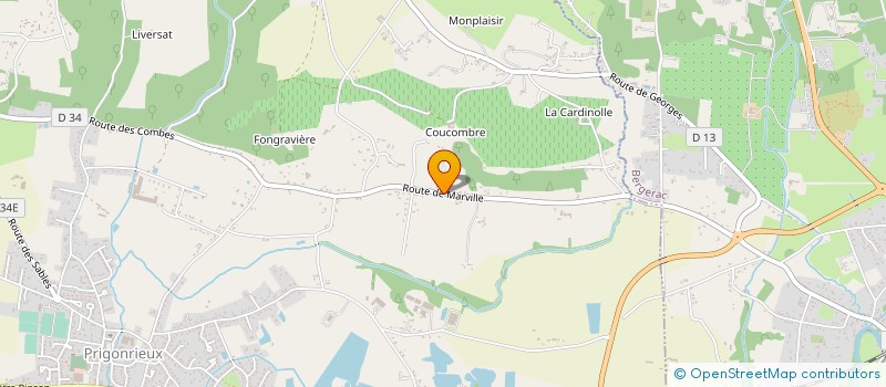 localisation de l'entreprise MONSIEUR JEAN-JACQUES AUDEBERT  PRIGONRIEUX