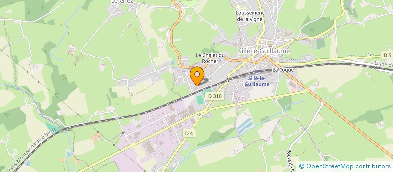 localisation de l'entreprise MONSIEUR JEAN-JACQUES BROGUET  SILLE-LE-GUILLAUME