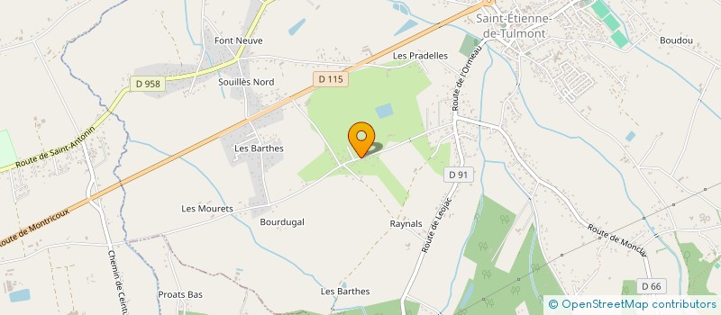 localisation de l'entreprise MONSIEUR JEAN-JACQUES CASSOU-LEINS  SAINT-ETIENNE-DE-TULMONT