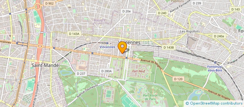 localisation de l'entreprise MONSIEUR JEAN-JACQUES CEDOLIN à VINCENNES