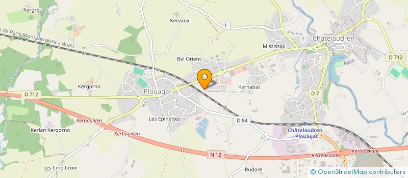 localisation de l'entreprise MONSIEUR JEAN-JACQUES CORRIO  CHATELAUDREN-PLOUAGAT