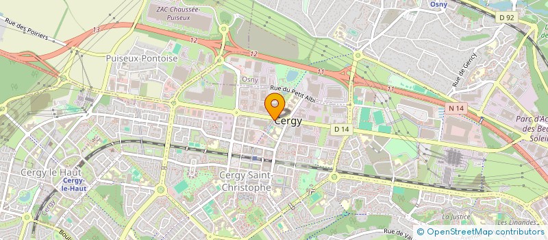 localisation de l'entreprise MONSIEUR JEAN JACQUES DIGBEU  CERGY