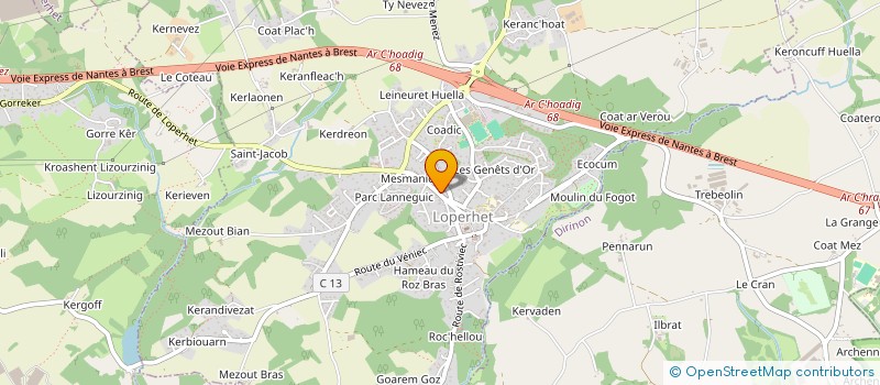 localisation de l'entreprise MONSIEUR JEAN-JACQUES GOULARD  LOPERHET