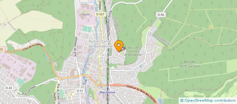 localisation de l'entreprise MONSIEUR JEAN-JACQUES HELLAIN  NOTRE-DAME-DE-BONDEVILLE