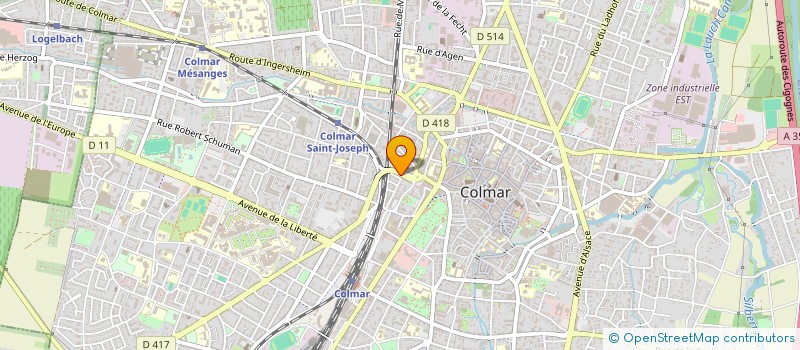 localisation de l'entreprise MONSIEUR JEAN JACQUES KELLER  COLMAR