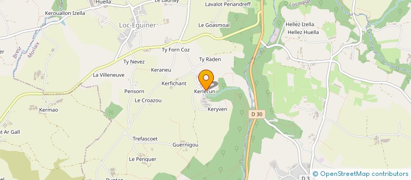 localisation de l'entreprise MONSIEUR JEAN-JACQUES KEROUANTON à LOC-EGUINER
