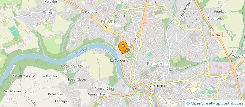 localisation de l'entreprise MONSIEUR JEAN-JACQUES KERRIEN  LANNION