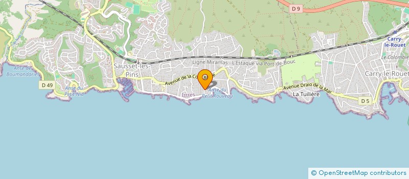 localisation de l'entreprise MONSIEUR JEAN-JACQUES LACROIX  SAUSSET-LES-PINS