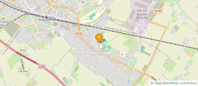 localisation de l'entreprise MONSIEUR JEAN JACQUES LAFOLIE  LA CHAPELLE-D'ARMENTIERES