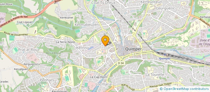 localisation de l'entreprise MONSIEUR JEAN JACQUES LARZUL à QUIMPER