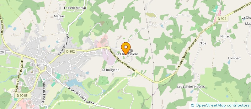 localisation de l'entreprise MONSIEUR JEAN JACQUES LOUBRIAT  LUBERSAC