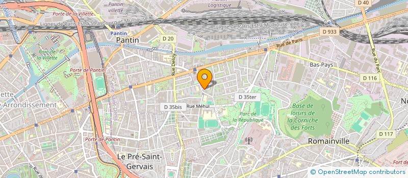 localisation de l'entreprise MONSIEUR JEAN JACQUES MANDIAMY  PANTIN