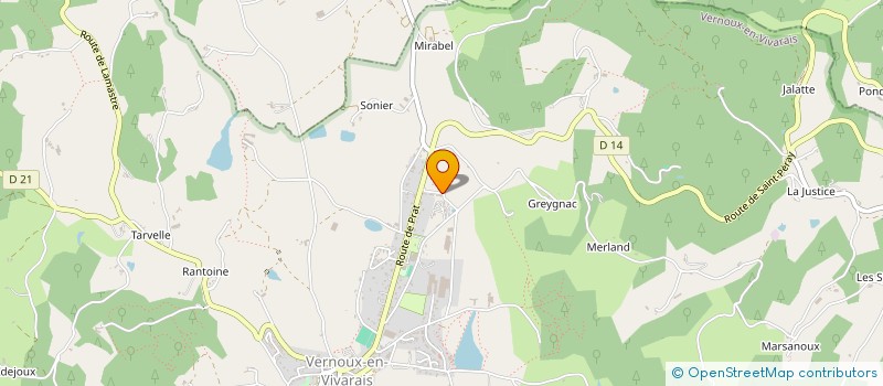 localisation de l'entreprise MONSIEUR JEAN-JACQUES PIERREFEU  VERNOUX-EN-VIVARAIS