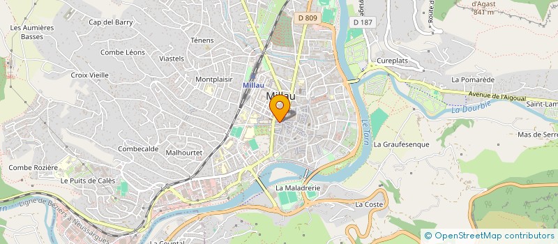 localisation de l'entreprise MONSIEUR JEAN JACQUES POUGET  MILLAU