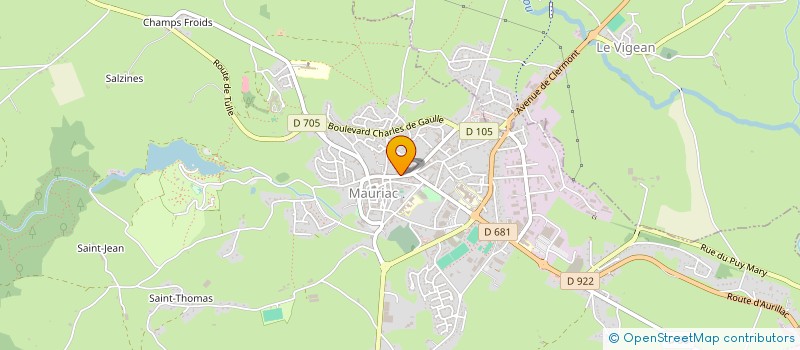 localisation de l'entreprise MONSIEUR JEAN-JACQUES ROBERT à MAURIAC