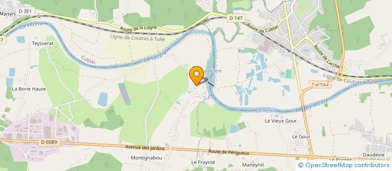 localisation de l'entreprise MONSIEUR JEAN-JACQUES VILATTE  TERRASSON LAVILLEDIEU