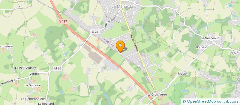 localisation de l'entreprise MONSIEUR JEAN JACQUET  TREILLIERES